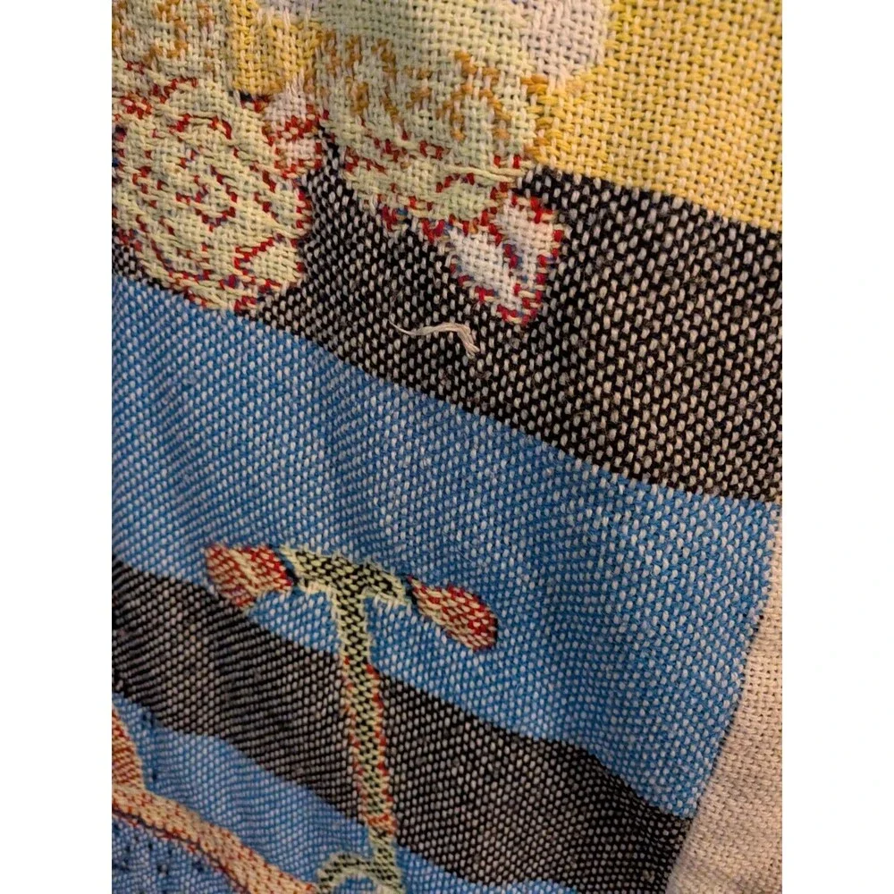 Vintage Teletubbies Tapestry Throw Acrylic Fringed Blanket Northwest